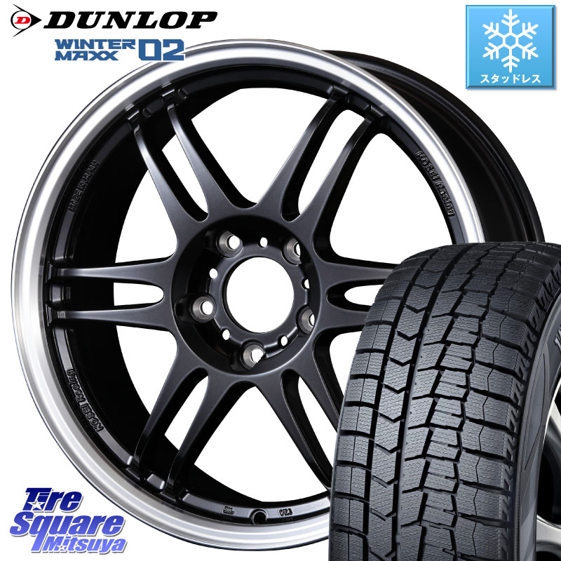 DUNLOP ウィンターマックス02 WM02 ダンロップ スタッドレス ミツヤ 225/50R17 KOSEI 軽量 K-1 Racing.REV K1 レーシング ドット レヴ 17 X 7.0J +42 5穴 114.3 WRX S4(VBH)
