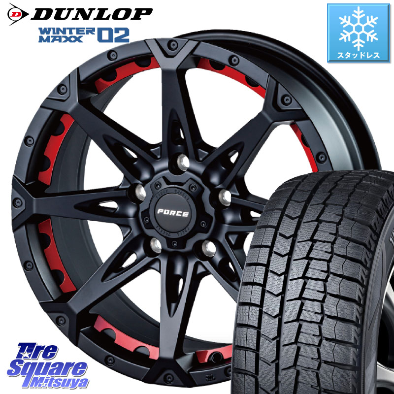DUNLOP ウィンターマックス02 WM02 ダンロップ スタッドレス ミツヤ 195/45R17FORCE フォース DENALI デナリー BK 17インチ 17X7.5J 38 5穴 114.3|タイヤスクエアミツヤ