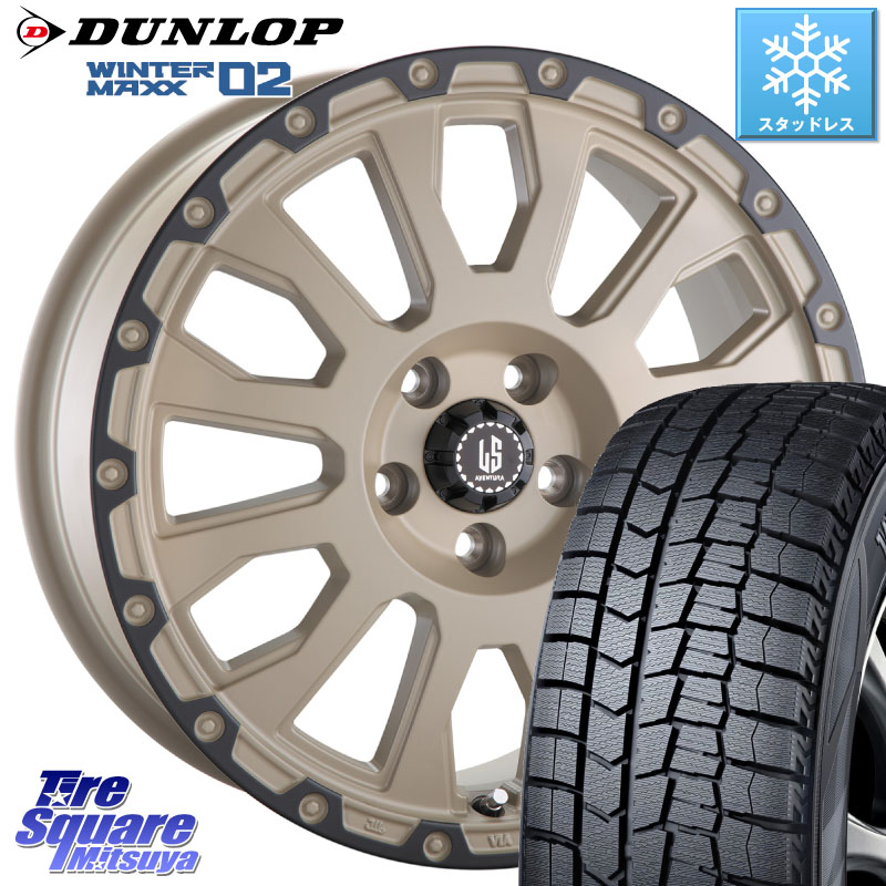DUNLOP ウィンターマックス02 WM02 XL CUV ダンロップ スタッドレス ミツヤ 225/55R17 阿部商会 LA STRADA AVENTURA アヴェンチュラ GAR 17インチ 17 X 7.5J(MINI F60) +50 5穴 112 MINI ミニ クロスオーバー F60