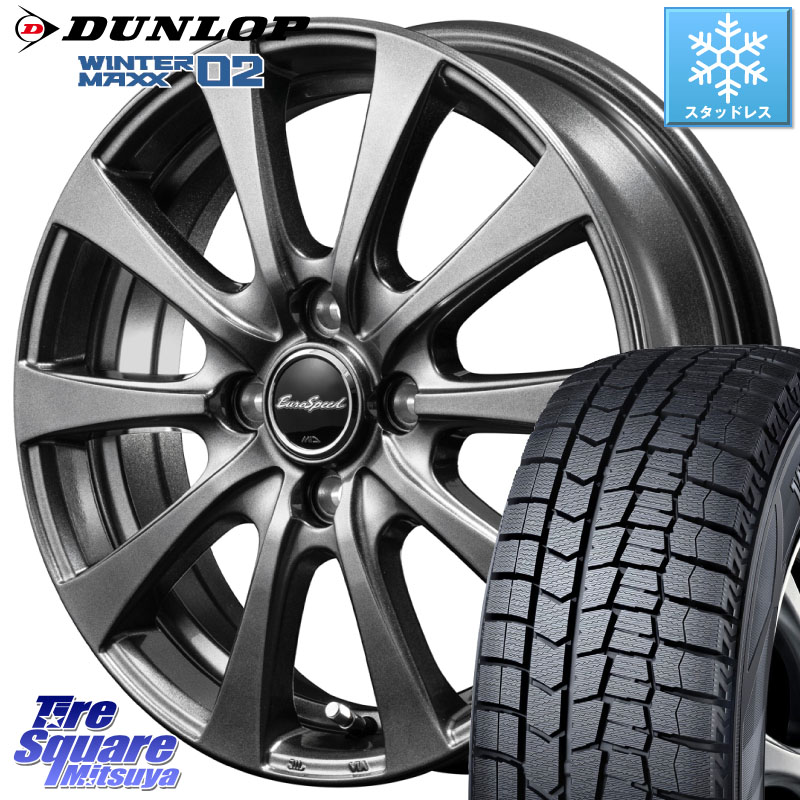 DUNLOP ウィンターマックス02 WM02 ダンロップ スタッドレス ミツヤ 195/65R15 MANARAY MID EuroSpeed G10 在庫● ホイール 15インチ 15 X 5.5J +43 4穴 100 E13オーラ