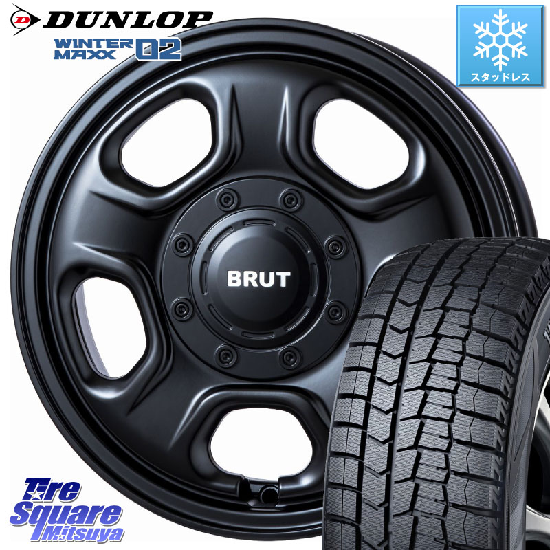 DUNLOP ウィンターマックス02 WM02 ダンロップ スタッドレス ミツヤ 165/55R14 BRUT ブルート BR-33 BR33 ホイール 14インチ 14 X 4.5J +45 4穴 100 ハイゼット アゲトラCustom車用※軽自動車専用ホイール※
