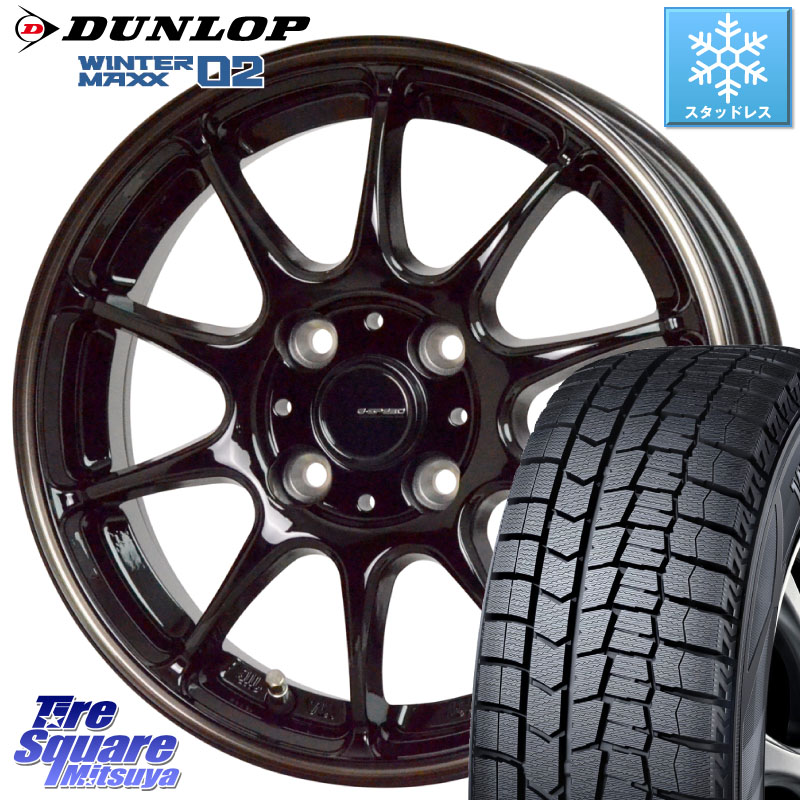 DUNLOP ウィンターマックス02 WM02 ダンロップ スタッドレス ミツヤ 165/55R14 HotStuff G・SPEED P-07 ジー・スピード ホイール 14インチ 14 X 4.5J +45 4穴 100 ハイゼット アゲトラCustom車用※軽自動車専用ホイール※
