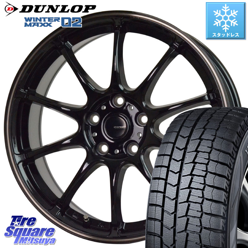 DUNLOP ウィンターマックス02 WM02 ダンロップ スタッドレス ミツヤ 195/65R15 HotStuff G・SPEED P-07 ジー・スピード ホイール 15インチ 15 X 6.0J +43 5穴 100 210系カローラスポーツ 50系プリウス