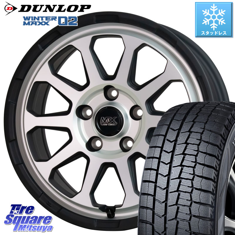DUNLOP ウィンターマックス02 WM02 ダンロップ スタッドレス ミツヤ 205/65R16 HotStuff マッドクロス レンジャー シルバー ホイール 16インチ 16 X 7.0J +38 5穴 114.3 70系カムリ