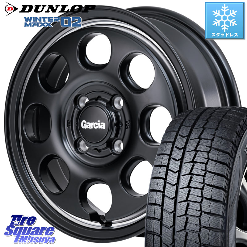 DUNLOP ウィンターマックス02 WM02 特価 ダンロップ スタッドレス ミツヤ 155/65R14 MANARAY MID Garcia Palm8 ガルシア パーム8 ホイール 14インチ 14 X 4.5J +45 4穴 100 N-BOX デリカミニ2WD タント スペーシア サクラ ハイゼット アゲトラCustom車用※軽自動車専用