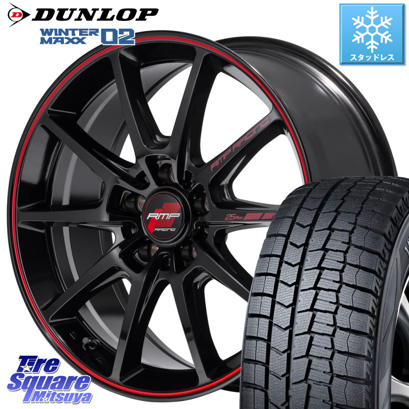 DUNLOP ウィンターマックス02 WM02 XL ダンロップ スタッドレス ミツヤ 225/50R17 MANARAY MID RMP RACING R25Plus ホイール 17インチ レーシング 17 X 7.0J +48 5穴 114.3 WRX S4(VBH)