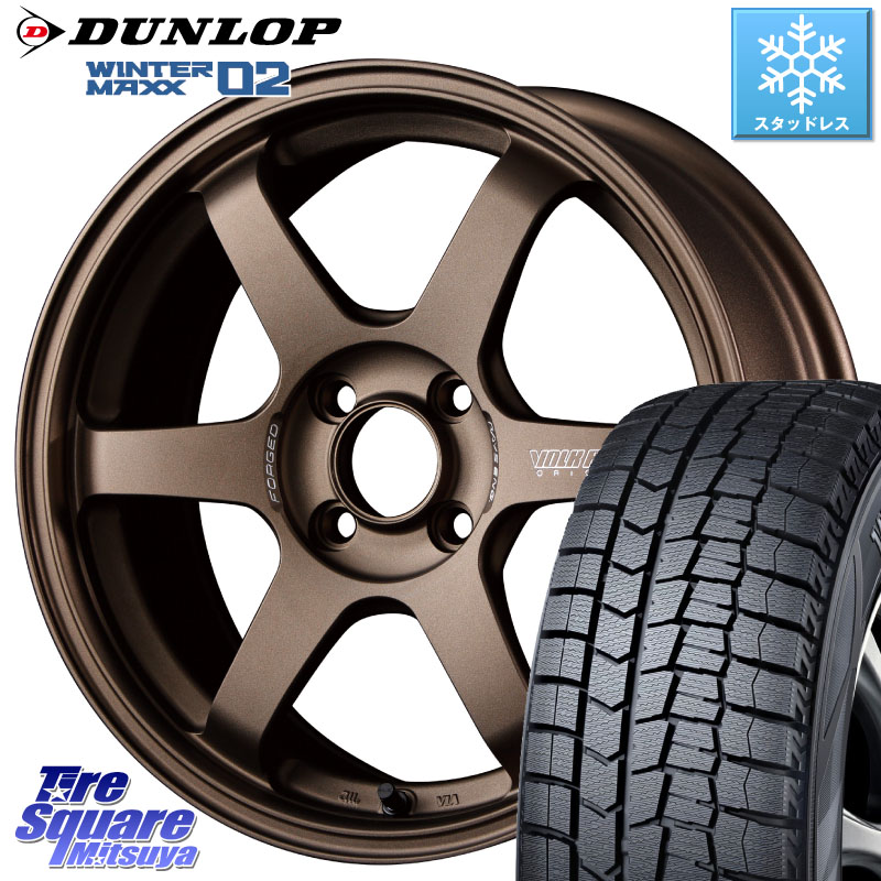 DUNLOP ウィンターマックス02 WM02 ダンロップ スタッドレス ミツヤ 205/65R16 RAYS 【欠品次回10~11月】 VOLK RACING TE37 SONIC TE37 ソニック ホイール 16インチ 16 X 6.5J +38 4穴 100