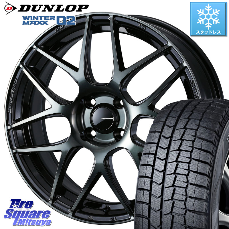 DUNLOP ウィンターマックス02 WM02 ダンロップ スタッドレス ミツヤ 195/45R17WEDS WedsSport SA-27R SA27R ウェッズ スポーツ ホイール 17インチ 17X6.5J 42 4穴 100 160系カローラフィールダー ヤリス ロードスター キューブ CUBE 日産 カローラフィールダーハイブリ|タイヤスクエアミツヤ