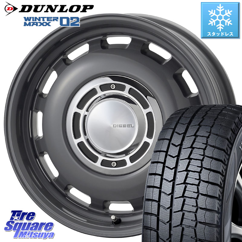 DUNLOP ウィンターマックス02 WM02 ダンロップ スタッドレス ミツヤ 195/65R15 コスミック クロスブラッド DIESEL ディーゼル ホイール 15インチ 15 X 6.0J +42 5穴 100 210系カローラスポーツ 50系プリウス
