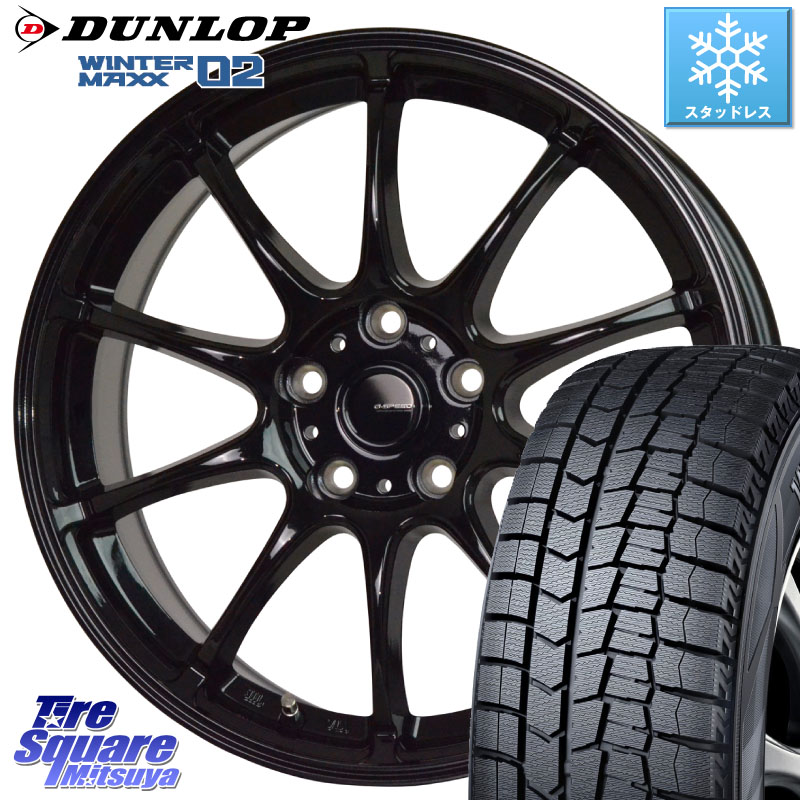 DUNLOP ウィンターマックス02 WM02 STD CUV ダンロップ スタッドレス ミツヤ 225/45R18 HotStuff G.SPEED G-07 ホイール 18インチ ジースピード 18 X 7.5J +48 5穴 114.3 プリウスアルファ P15キックス リーフ RP6～8ステップワゴン CX-3 レヴォーグ RC系オデッセイ前期