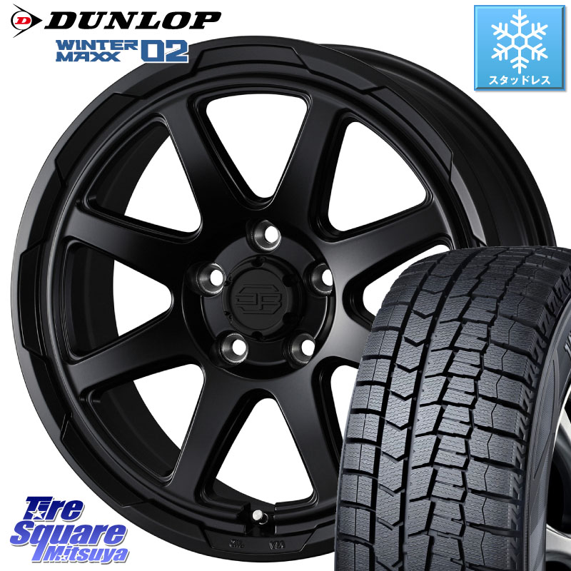 DUNLOP ウィンターマックス02 WM02 XL ダンロップ スタッドレス ミツヤ 225/50R17 WEDS STADTBERGE BLK スタットベルク ホイール 17インチ 17 X 7.0J +38 5穴 114.3