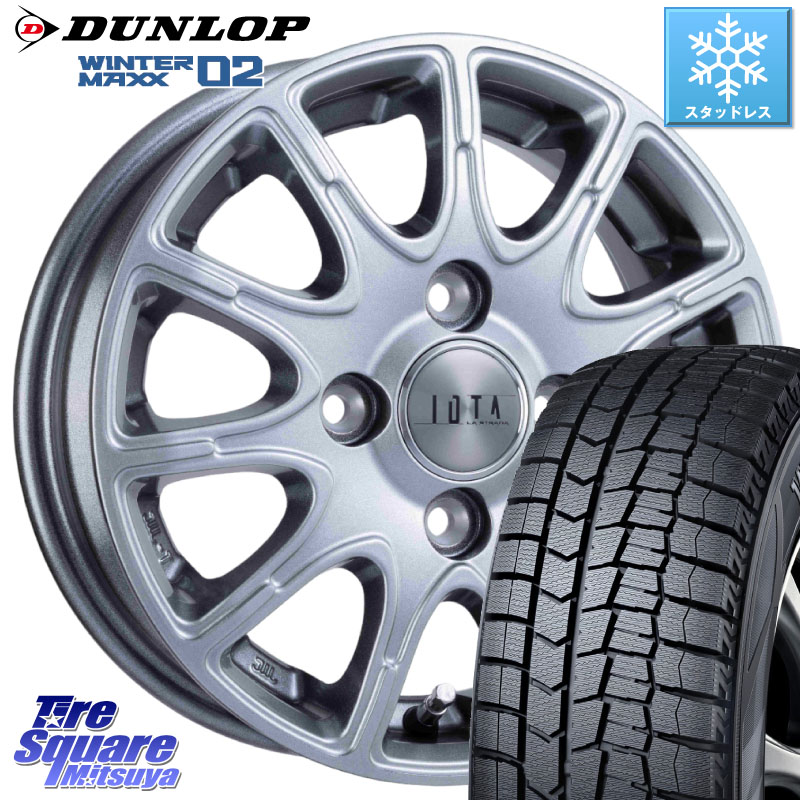 DUNLOP ウィンターマックス02 WM02 ダンロップ スタッドレス ミツヤ 175/60R16 阿部商会 TIRADO IOTA イオタ ホイール 16インチ 16 X 6.0J +42 4穴 100 アクア クロスビー