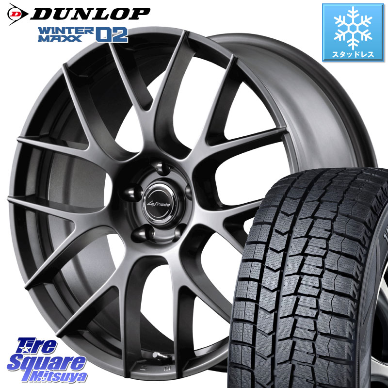 DUNLOP ウィンターマックス02 WM02 STD CUV ダンロップ スタッドレス ミツヤ 225/45R18 MANARAY Lefinada MOTION3 平座仕様 トヨタ・レクサス専用 ホイール 18インチ MID 18 X 8.0J +42 5穴 114.3 プリウスアルファ