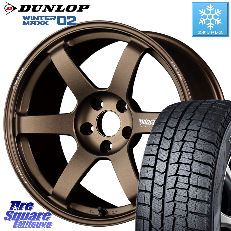 DUNLOP ウィンターマックス02 WM02 CUV ダンロップ スタッドレス ミツヤ 225/55R17 RAYS 【欠品次回10~11月】 TE37 SAGA S-plus VOLK RACING 鍛造 ホイール 17インチ 17 X 7.5J +48 5穴 114.3 MAZDA6