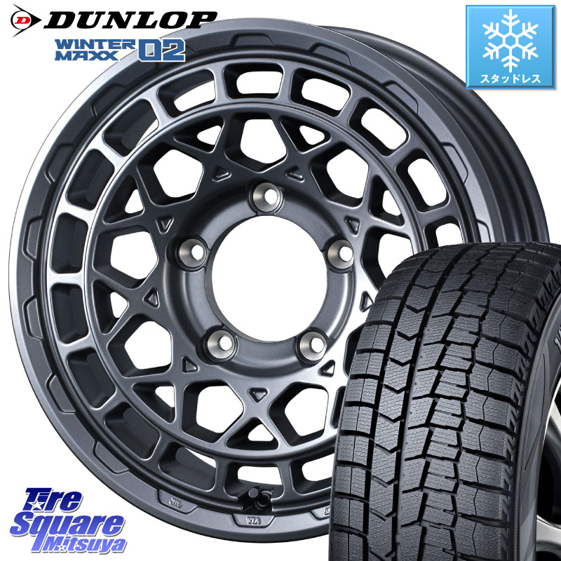 DUNLOP ウィンターマックス02 WM02 CUV ダンロップ スタッドレス ミツヤ 215/65R16 WEDS MUDVANCE X TYPE M ホイール 16インチ マッドヴァンス 16 X 5.5J +22 5穴 139.7 ジムニー専用(要オーバーフェンダー等)