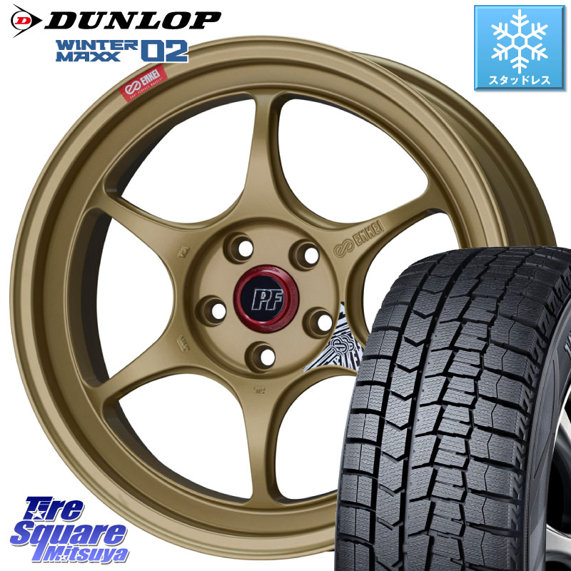 DUNLOP ウィンターマックス02 WM02 XL ダンロップ スタッドレス ミツヤ 245/45R18ENKEI エンケイ PerformanceLine PF06 ホイール 18インチ 18X8.0J 45 5穴 114.3 エルグランド 日産 フーガ FUGA 日産｜タイヤスクエアミツヤ