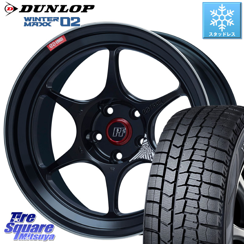 DUNLOP ウィンターマックス02 WM02 XL CUV ダンロップ スタッドレス ミツヤ 225/55R17 ENKEI エンケイ PerformanceLine PF06 BK ホイール 17インチ 17 X 7.5J +38 5穴 114.3