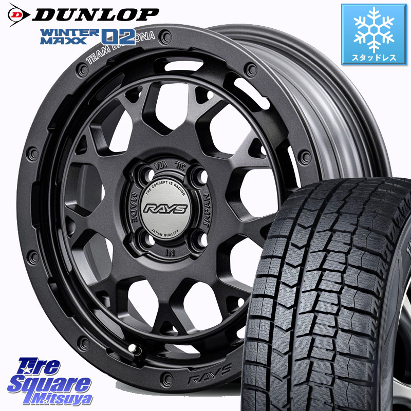 DUNLOP ウィンターマックス02 WM02 軽自動車 ダンロップ スタッドレス ミツヤ 165/55R15 RAYS 【欠品次回6~7月】 TEAM DAYTONA M9+ Spec M ホイール 15インチ 15 X 5.0J +47 4穴 100