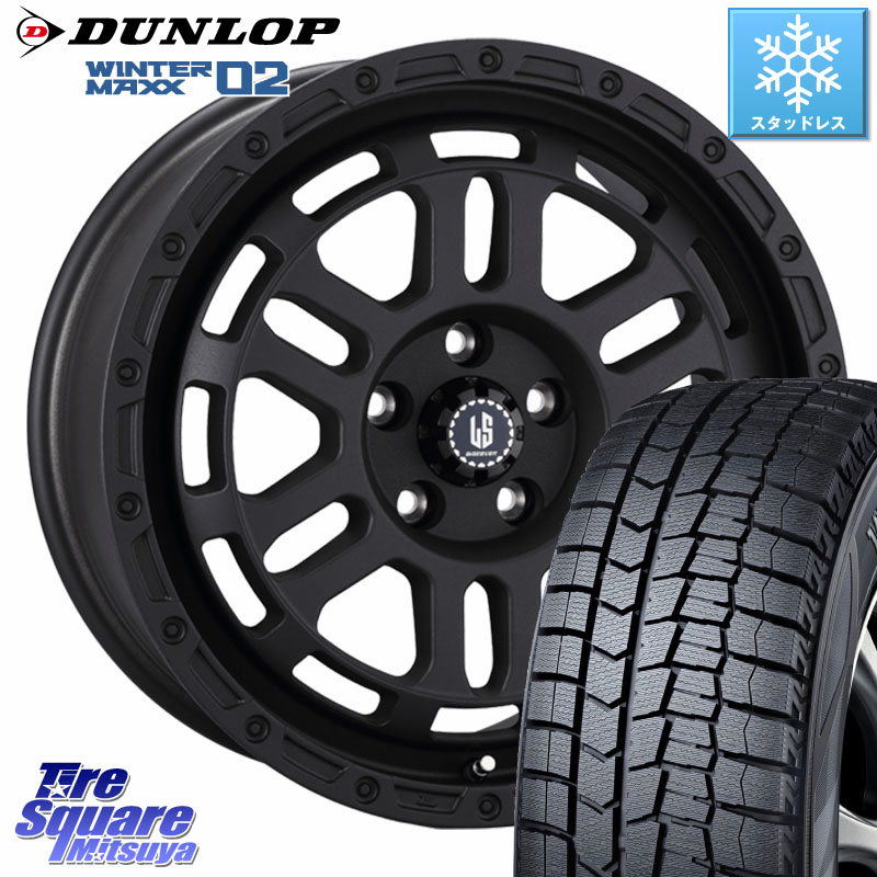 DUNLOP ウィンターマックス02 WM02 CUV ダンロップ スタッドレス ミツヤ 225/55R17 阿部商会 LA STRADA DISCOVER ホイール 17インチ 17 X 7.0J +38 5穴 114.3 10系アルファード