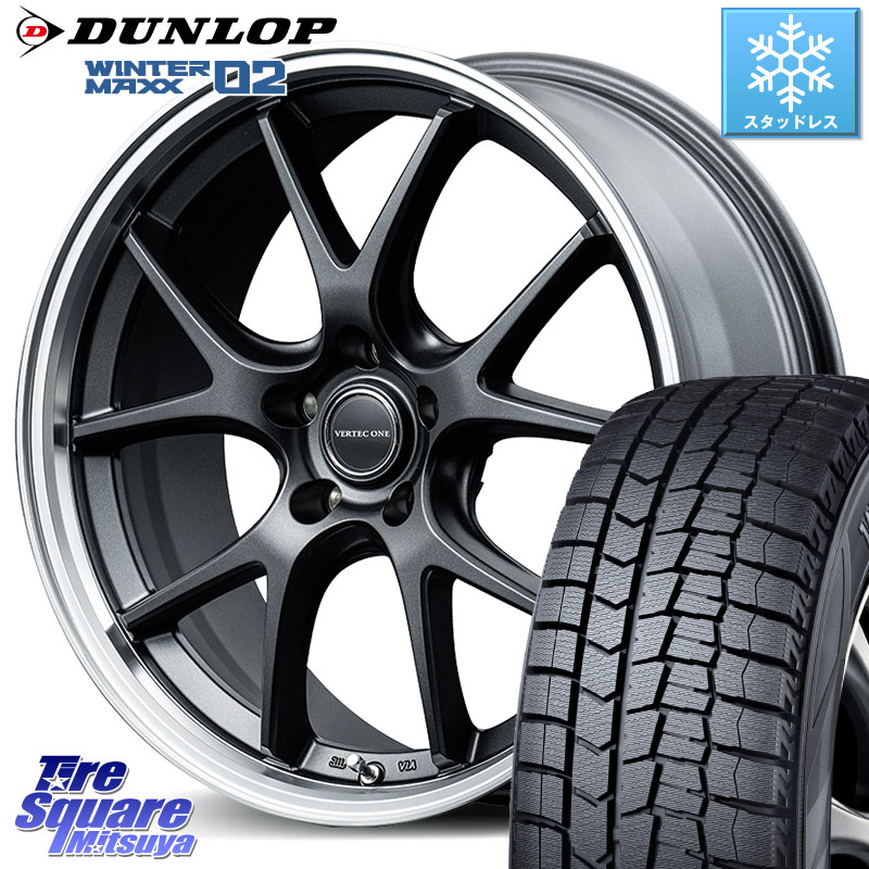 DUNLOP ウィンターマックス02 WM02 XL ダンロップ スタッドレス ミツヤ 245/45R18 MANARAY MID VERTEC ONE EXE5 Vselection ホイール 18インチ 18 X 8.0J +42 5穴 114.3