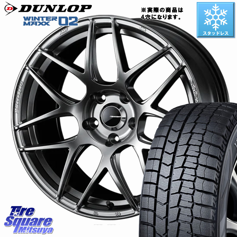 DUNLOP ウィンターマックス02 WM02 ダンロップ スタッドレス ミツヤ 195/60R17WEDS WedsSport SA-27R SA27R ウェッズ スポーツ ホイール 17インチ 17X6.5J 42 4穴 100 ライズ/ロッキー(ガソリン車4穴) ロッキー ガソリン車 4穴 REX レックス｜タイヤスクエアミツヤ