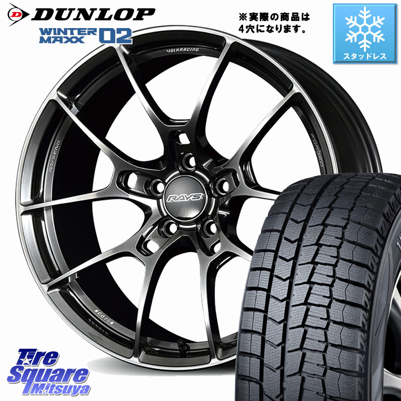 DUNLOP ウィンターマックス02 WM02 ダンロップ スタッドレス ミツヤ 195/55R16RAYS 【欠品次回要問合せ】 G025 VOLK RACING 鍛造 ホイール 16インチ◇参考画像 16X6.5J 45 4穴 100 ノート NOTE 日産 キューブ CUBE 日産 アクア MAZDA2 マツダ2(デミオ) カローラフィー|タイヤスクエアミツヤ
