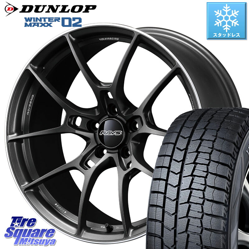 DUNLOP ウィンターマックス02 WM02 ダンロップ スタッドレス ミツヤ 235/50R18 RAYS 【欠品次回10~11月】 G025 VOLK RACING 鍛造 ホイール 18インチ 18 X 8.5J +35 5穴 114.3 30系アルファード 30系ヴェルファイア 20系アルファード