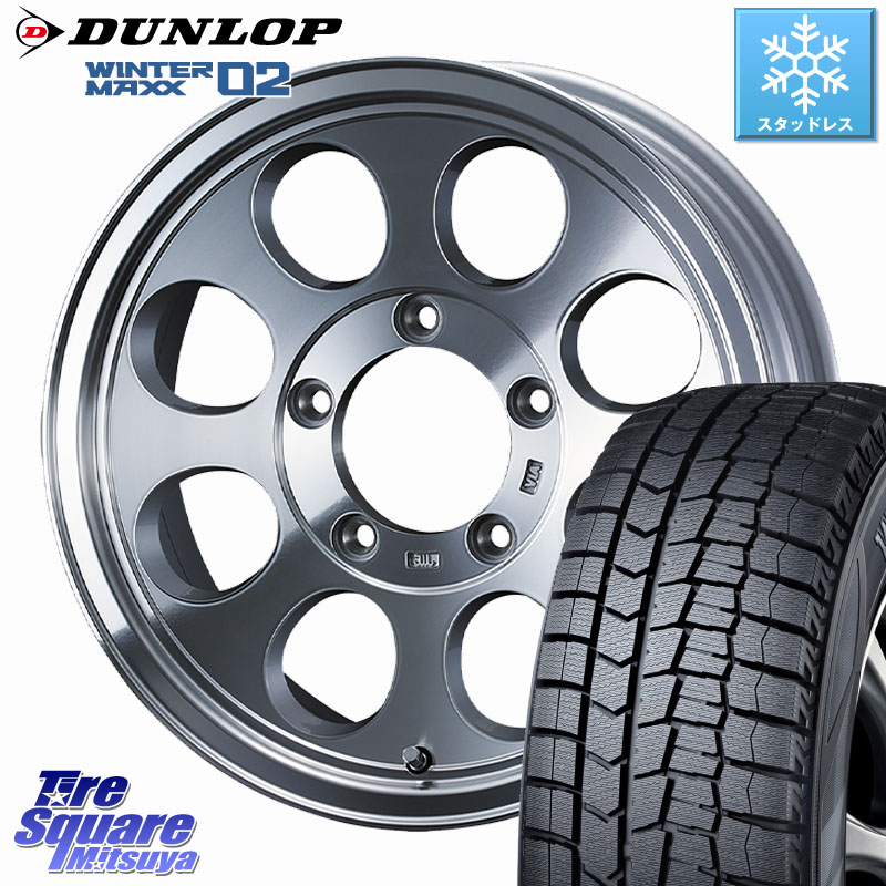 DUNLOP ウィンターマックス02 WM02 CUV ダンロップ スタッドレス ミツヤ 215/65R16 WEDS JIMLINE TYPE2 POL ※インセット-5 ホイール 16インチ ジムライン 16 X 6.0J +0 5穴 139.7 ジムニー専用(要オーバーフェンダー等) ジムニ－シエラ・ノマド(カスタム)