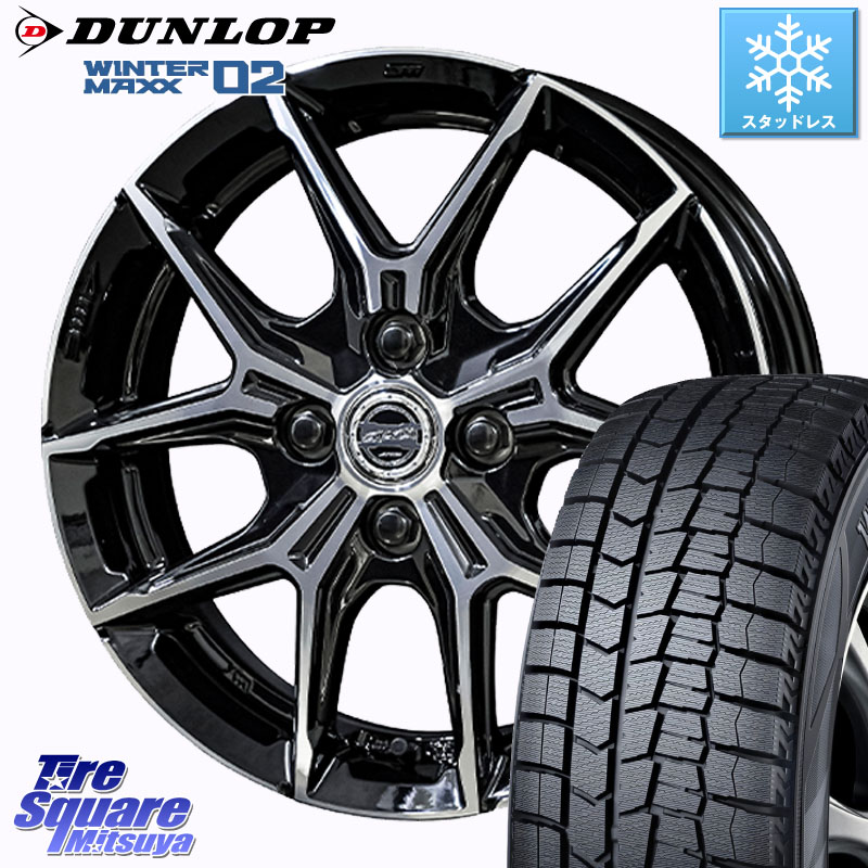 DUNLOP ウィンターマックス02 WM02 ダンロップ スタッドレス ミツヤ 175/65R15 KYOHO SMACK +EK M1 ホイール 15インチ スマック 15 X 5.5J +50 4穴 100 GR・GS系フィット