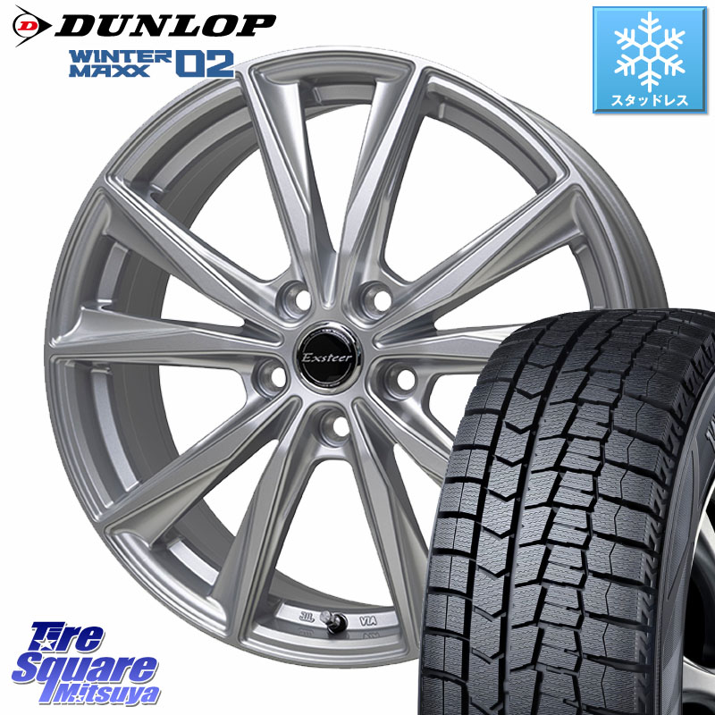 DUNLOP ウィンターマックス02 WM02 ダンロップ スタッドレス ミツヤ 235/50R18 HotStuff Exsteer ST ホイール 18インチ エクシーダ 18 X 8.0J +42 5穴 114.3 30系アルファード 30系ヴェルファイア 20系アルファード