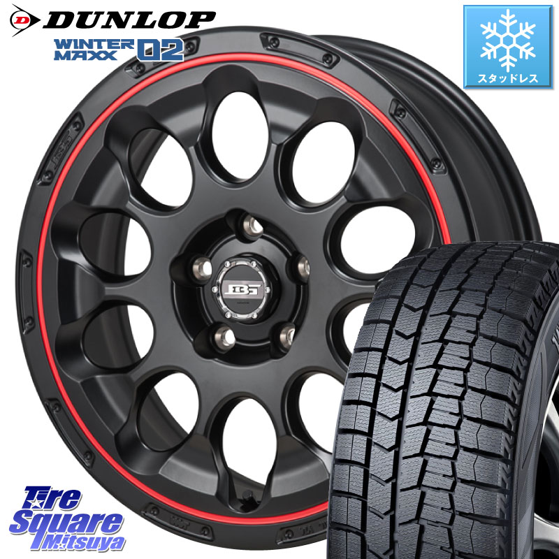 DUNLOP ウィンターマックス02 WM02 ダンロップ スタッドレス ミツヤ 215/45R17KOSEI BOTTOM GARCIA CHRONO レッドリム ホイール 17インチ 17X7.0J 38 5穴 114.3 リーフ LEAF 日産 ブレイド オーリス カローラルミオン|タイヤスクエアミツヤ