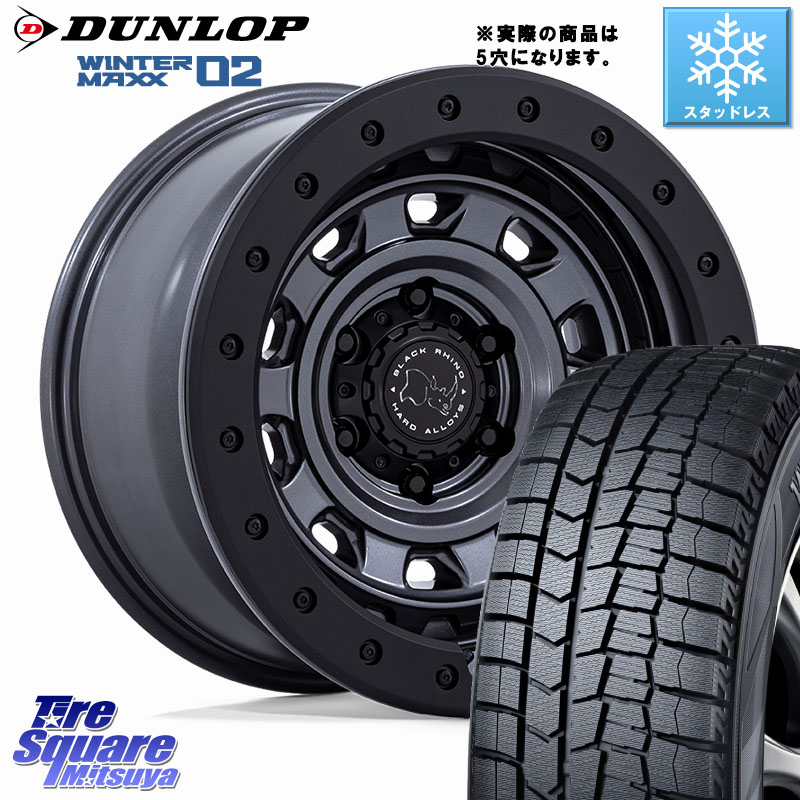 DUNLOP ウィンターマックス02 WM02 CUV ダンロップ スタッドレス ミツヤ 215/65R16 BLACK RHINO XPLORER BR023 マットガンメタ ※インセット-13 ホイール 16インチ ブラックライノ◇参考画像 16 X 5.5J +0 5穴 139.7 ジムニー専用(要オーバーフェンダー等)