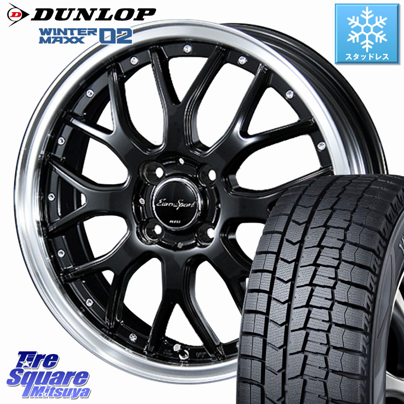 DUNLOP ウィンターマックス02 WM02 ダンロップ スタッドレス ミツヤ 175/60R16 BLEST EuroSport Type815 ホイール 16インチ 16 X 6.0J +40 4穴 100