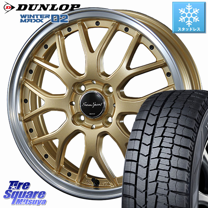 DUNLOP ウィンターマックス02 WM02 ダンロップ スタッドレス ミツヤ 175/60R16 BLEST EuroSport Type815 ホイール 16インチ 16 X 6.0J +40 4穴 100