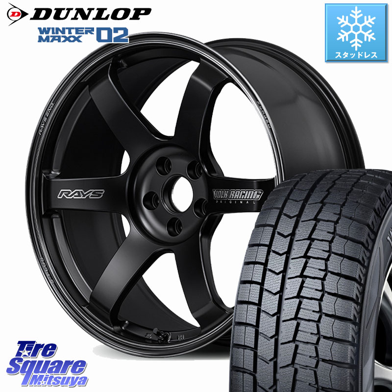DUNLOP ウィンターマックス02 WM02 ダンロップ スタッドレス ミツヤ 235/50R18 RAYS 【欠品次回10~11月】 TE37 SAGA S-plus Black Shadow LTD VOLK RACING 鍛造 ホイール 18インチ 18 X 7.5J +48 5穴 114.3 50系エスティマ