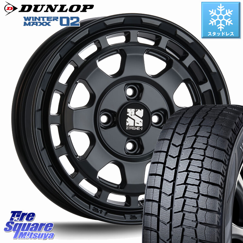 DUNLOP ウィンターマックス02 WM02 ダンロップ スタッドレス ミツヤ 175/70R14MLJ SAVANZA サバンザ XTREME-J ホイール 14インチ エクストリーム 14X4.5J 43 4穴 100 Mx27/37/47Sソリオ・MB37SデリカD2 デリカD:2 D2|タイヤスクエアミツヤ