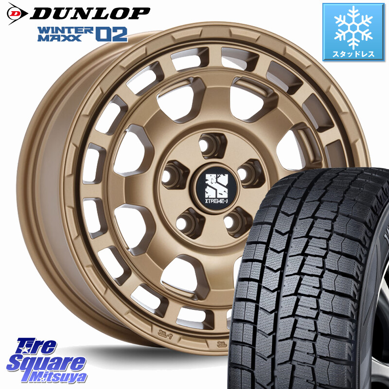 DUNLOP ウィンターマックス02 WM02 ダンロップ スタッドレス ミツヤ 205/65R16MLJ SAVANZA サバンザ XTREME-J ホイール 16インチ エクストリーム 16X7.0J 35 5穴 114.3 ティアナ 日産|タイヤスクエアミツヤ