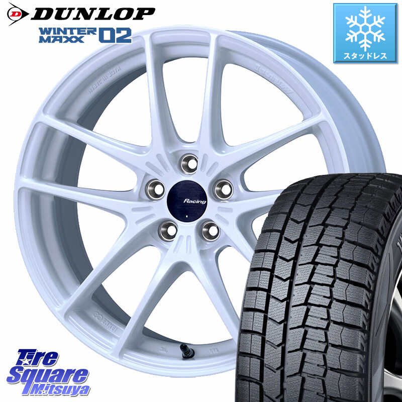 DUNLOP ウィンターマックス02 WM02 XL CUV ダンロップ スタッドレス ミツヤ 205/50R17ENKEI エンケイ Racing NVR5 For GR86・BRZ Cup ホイール 17インチ 17X7.5J 44 5穴 100 カローラスポーツ 50系プリウス イスト ist|タイヤスクエアミツヤ