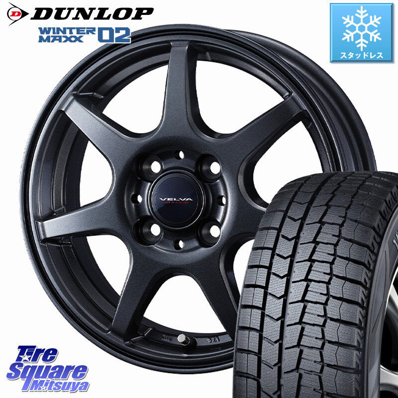 DUNLOP ウィンターマックス02 WM02 特価 ダンロップ スタッドレス ミツヤ 155/65R13WEDS VELVA WONDER ヴェルヴァワンダー ホイール 13インチ 13X4.0J 45 4穴 100 トッポ ekワゴン オッティ OTTI 日産 ゼスト｜タイヤスクエアミツヤ