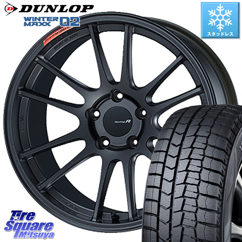 DUNLOP ウィンターマックス02 WM02 XL ダンロップ スタッドレス ミツヤ 225/45R18 ENKEI エンケイ Racing Revolution GTC01RR ホイール 18 X 7.5J +45 5穴 100