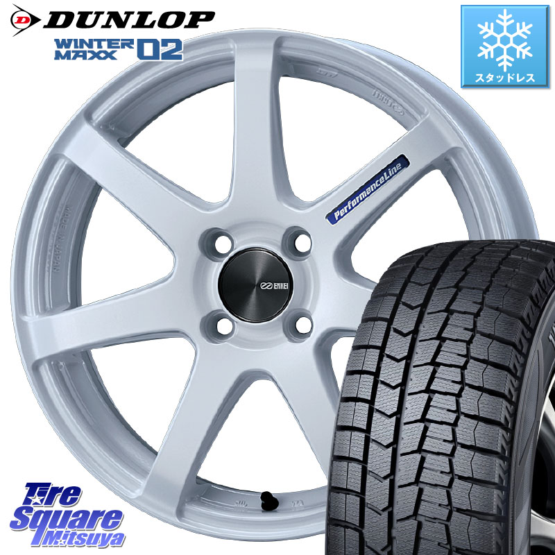 DUNLOP ウィンターマックス02 WM02 ダンロップ スタッドレス ミツヤ 175/65R15 ENKEI エンケイ PerformanceLine PF07 -COLORS- 15 X 5.0J +45 4穴 100