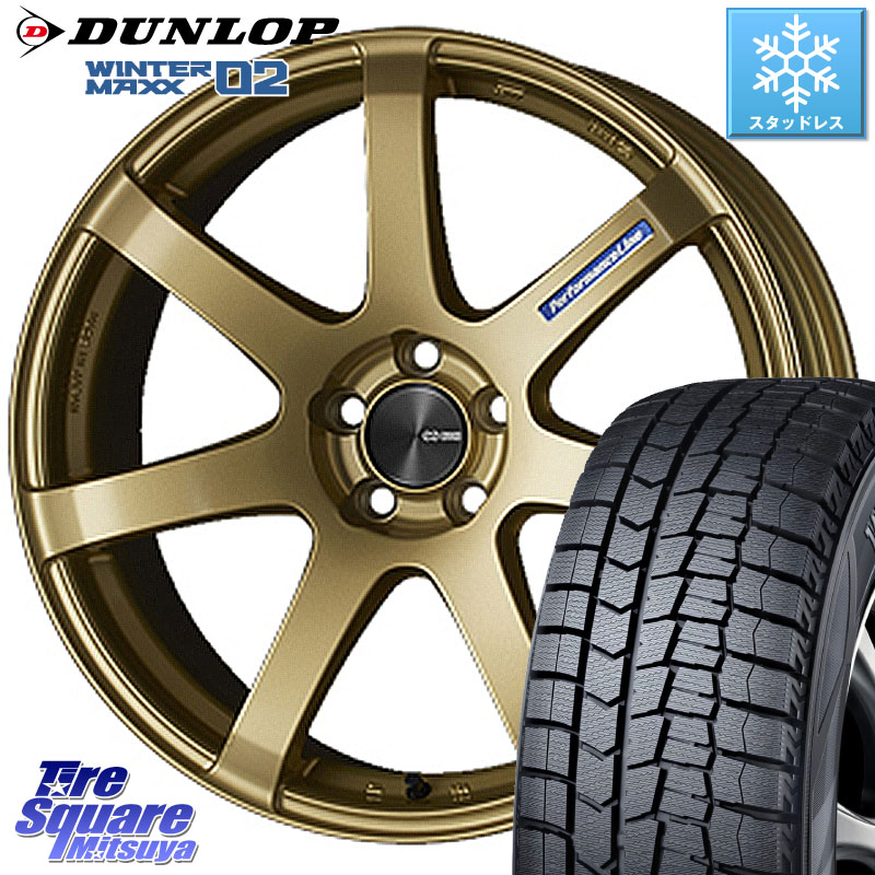 DUNLOP ウィンターマックス02 WM02 ダンロップ スタッドレス ミツヤ 175/65R15 ENKEI エンケイ PerformanceLine PF07 -COLORS- 15 X 5.0J +45 4穴 100