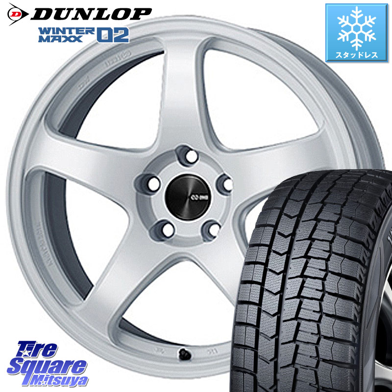 DUNLOP ウィンターマックス02 WM02 ダンロップ スタッドレス ミツヤ 175/65R15 ENKEI エンケイ PerformanceLine PF05 WH 15インチ 15 X 5.0J +45 4穴 100