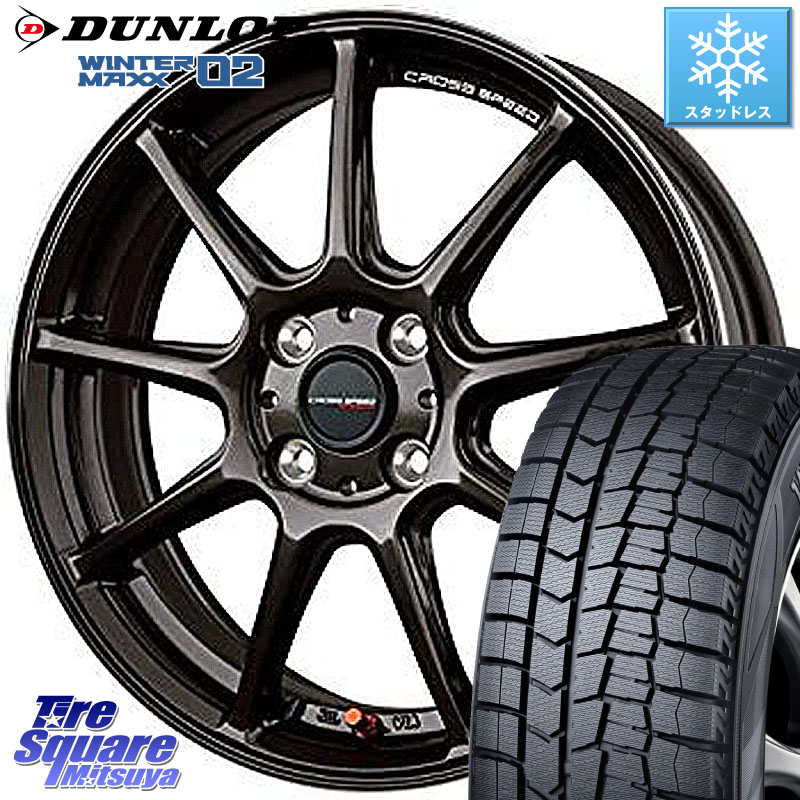 DUNLOP ウィンターマックス02 WM02 ダンロップ スタッドレス ミツヤ 165/55R14 HotStuff クロススピード RS9 RS-9 軽量 ホイール 14インチ 14 X 4.5J +45 4穴 100 ハイゼット アゲトラCustom車用※軽自動車専用ホイール※