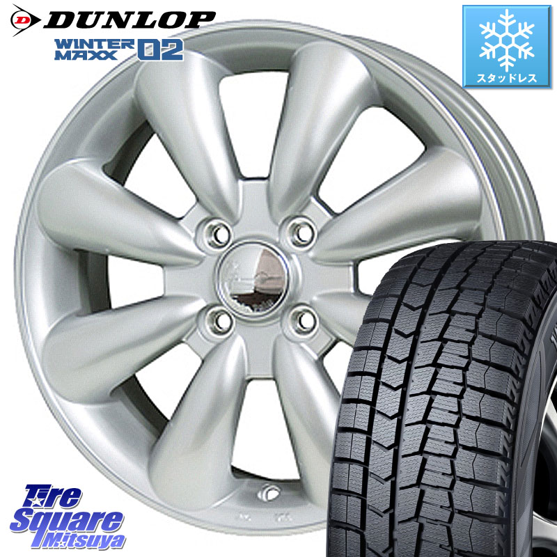 DUNLOP ウィンターマックス02 WM02 ダンロップ スタッドレス ミツヤ 175/65R15 HotStuff ララパーム KC-8 lala Palm KC8 SIL ホイール 15インチ 15 X 5.0J +45 4穴 100