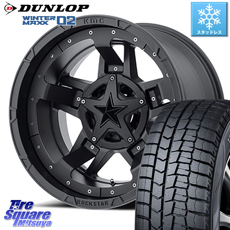 DUNLOP ウィンターマックス02 WM02 CUV ダンロップ スタッドレス ミツヤ 225/60R17KMC XD827 ROCKSTAR3 ホイール 17インチ ロックスター3 17X8.0J(US) 35 5穴 114.3 Jeep Compass ジープコンパス｜タイヤスクエアミツヤ