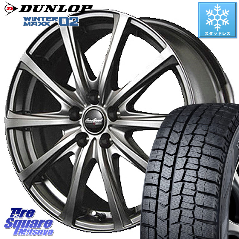 DUNLOP ウィンターマックス02 WM02 STD CUV ダンロップ スタッドレス ミツヤ 225/45R18MANARAY MID EuroSpeed ユーロスピード V25 ホイール 18インチ 18X7.5J 38 5穴 114.3 ZE1リーフ ステージア 日産 マークXジオ HS レクサス RX-8 MAZDA クラウンロイヤル クラウンハ｜タイヤスクエアミツヤ 96,833円