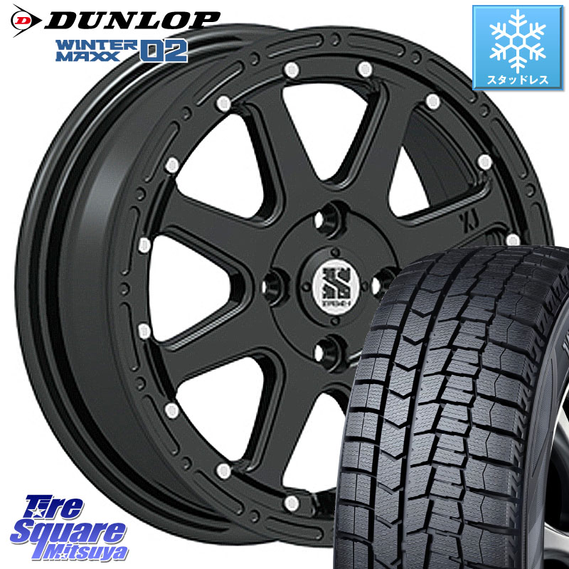 DUNLOP ウィンターマックス02 WM02 ダンロップ スタッドレス ミツヤ 165/55R14MLJ XTREME-J エクストリームJ ホイール 14インチ 14X4.5J 43 4穴 100 ハイゼットアゲトラCustom車用※軽自動車専用ホイール※ アルト系 ライフ ゼスト モコ 日産 アトレーワゴン キャリイ|タイヤスクエアミツヤ