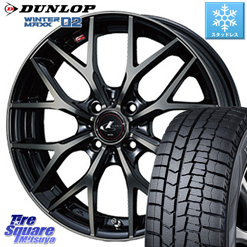 DUNLOP ウィンターマックス02 WM02 ダンロップ スタッドレス ミツヤ 165/70R14WEDS レオニス MX ウェッズ Leonis ホイール 14インチ 14X5.5J 42 4穴 100 K13マーチ Mx27/37/47Sソリオ・MB37SデリカD2 140系ポルテ ヴィッツ スペイド アクア デミオ DEMIO MAZDA デリカD｜タイヤスクエアミツヤ