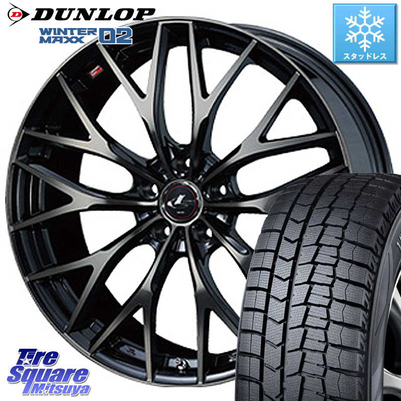 DUNLOP ウィンターマックス02 WM02 ダンロップ スタッドレス ミツヤ 215/45R17WEDS 37417 レオニス MX ウェッズ Leonis ホイール 17インチ 17X6.5J 53 5穴 114.3｜タイヤスクエアミツヤ 107,305円